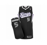 Men's Adidas Sacramento Kings #5 Malachi Richardson Swingman Black Alternate NBA Jersey