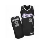 Men's Adidas Sacramento Kings #9 Langston Galloway Swingman Black Alternate NBA Jersey