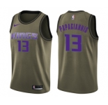 Men's Nike Sacramento Kings #13 Georgios Papagiannis Swingman Green Salute to Service NBA Jersey