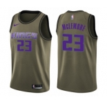 Men's Nike Sacramento Kings #23 Ben McLemore Swingman Green Salute to Service NBA Jersey