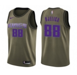 Men's Nike Sacramento Kings #88 Nemanja Bjelica Swingman Green Salute to Service NBA Jersey