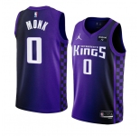 Men's Sacramento Kings #0 Malik Monk Purple 2023-24 Statement Edition Swingman Stitched Jersey