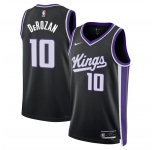 Men's Sacramento Kings #10 DeMar DeRozan Black Icon Edition Swingman Stitched Basketball Jersey