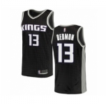 Men's Sacramento Kings #13 Dewayne Dedmon Authentic Black Basketball Jersey Statement Edition