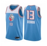 Men's Sacramento Kings #13 Dewayne Dedmon Authentic Blue Basketball Jersey - City Edition