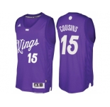 Men's Sacramento Kings #15 DeMarcus Cousins Purple 2016 Christmas Day NBA Swingman Jersey