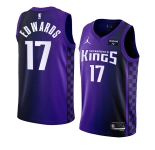 Men's Sacramento Kings #17 Kessler Edwards Purple 2023-24 Statement Edition Swingman Stitched Jersey