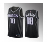 Men's Sacramento Kings #18 Jalen Slawson Black 2023 Draft Statement Edition Stitched Jersey