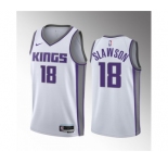 Men's Sacramento Kings #18 Jalen Slawson White 2023 Draft Association Edition Stitched Jersey