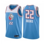 Men's Sacramento Kings #22 Richaun Holmes Authentic Blue Basketball Jersey - City Edition