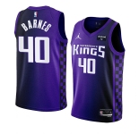 Men's Sacramento Kings #40 Harrison Barnes Purple 2023-24 Statement Edition Swingman Stitched Jersey