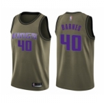 Men's Sacramento Kings #40 Harrison Barnes Swingman Green Salute to Service Basketball Jersey