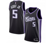 Men's Sacramento Kings #5 Darius Acuff Jr Black 2026 Draft Icon Edition Swingman Stitched Jersey
