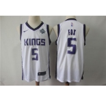 Men's Sacramento Kings  #5 De'Aaron Fox White Nike Swingman Jersey