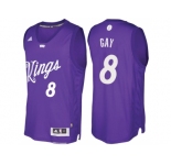 Men's Sacramento Kings #8 Rudy Gay Purple 2016 Christmas Day NBA Swingman Jersey