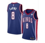 Men's Sacramento Kings #8 Zach LaVine Blue 2025 City Edition Stitched Basketball Jersey