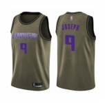 Men's Sacramento Kings #9 Cory Joseph Swingman Green Salute to Service Basketball Jersey
