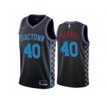 Men's Sacramento Kings Purple #40 Harrison Barnes Black City Edition Sactown 2020-21 Stitched Basketball Jersey