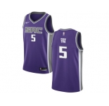 Nike Sacramento Kings #5 DeAaron Fox Purple NBA Swingman Icon Edition Jersey