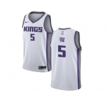 Nike Sacramento Kings #5 DeAaron Fox White NBA Swingman Association Edition Jersey