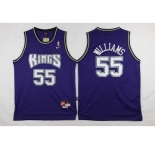 nba jersey sacramento kings #55 williams blue[2016 new]
