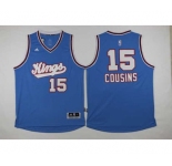 nba sacramento kings #15 deMarcus cousins blue[2016 new]