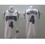 nba sacramento kings #4 webber white[new]