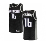 Women's Nike Sacramento Kings #16 Peja Stojakovic Swingman Black NBA Jersey Statement Edition