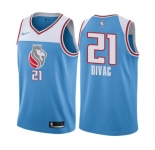 Women's Nike Sacramento Kings #21 Vlade Divac Swingman Blue NBA Jersey - City Edition