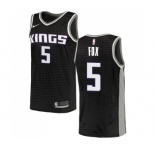 Women's Nike Sacramento Kings #5 De'Aaron Fox Swingman Black NBA Jersey Statement Edition