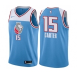 Youth Nike Sacramento Kings #15 Vince Carter Swingman Blue NBA Jersey - City Edition