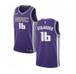 Youth Nike Sacramento Kings #16 Peja Stojakovic Authentic Purple Road NBA Jersey - Icon Edition
