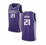 Youth Nike Sacramento Kings #21 Vlade Divac Swingman Purple Road NBA Jersey - Icon Edition