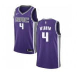 Youth Nike Sacramento Kings #4 Chris Webber Swingman Purple Road NBA Jersey - Icon Edition