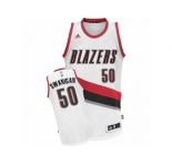Men Adidas Portland Trail Blazers #50 Caleb Swanigan Swingman White Home NBA Jersey