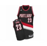 Men's Adidas Portland Trail Blazers #23 Allen Crabbe Swingman Black Road NBA Jersey
