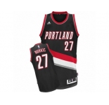 Men's Adidas Portland Trail Blazers #27 Jusuf Nurkic Swingman Black Road NBA Jersey
