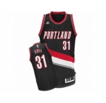 Men's Adidas Portland Trail Blazers #31 Festus Ezeli Swingman Black Road NBA Jersey