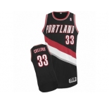 Men's Adidas Portland Trail Blazers #33 Zach Collins Authentic Black Road NBA Jersey