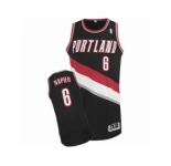 Men's Adidas Portland Trail Blazers #6 Shabazz Napier Authentic Black Road NBA Jersey
