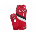 Men's Adidas Portland Trail Blazers #6 Shabazz Napier Authentic Red Alternate NBA Jersey
