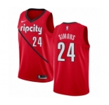 Men's Nike Portland Trail Blazers #24 Anfernee Simons Red Swingman Jersey - Earned Edition