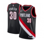 Men's Nike Portland Trail Blazers #30 Terry Porter Swingman Black Road NBA Jersey - Icon Edition