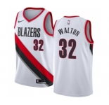 Men's Nike Portland Trail Blazers #32 Bill Walton Swingman White Home NBA Jersey - Association Edition