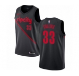 Men's Nike Portland Trail Blazers #33 Zach Collins Swingman Black NBA Jersey - 2018-19 City Edition
