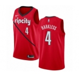 Men's Nike Portland Trail Blazers #4 Moe Harkless Red Swingman Jersey - Earned Edition