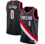 Men's Portland Trail Blazers #0 Damian Lillard Nike Black 2020-21 Swingman Jersey