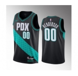 Men's Portland Trail Blazers #00 Scoot Henderson Black 2023 Draft City Edition Stitched Basketball Jersey