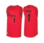 Men's Portland Trail Blazers #1 Evan Turner Red 2016 Christmas Day NBA Swingman Jersey