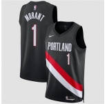 Men's Portland Trail Blazers #1 Ja Morant Black 2026 Icon Edition Stitched Basketball Jersey